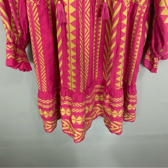 Anthropologie Maeve Dominique Embroidered Tunic Dress Pink Size 1X Plus - Picture 4 of 8